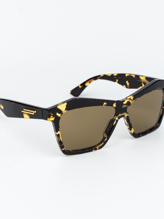 Bottega Veneta Women Sunglasses Havana Brown Shield BV1093S 002 BRAND NEW main image 6